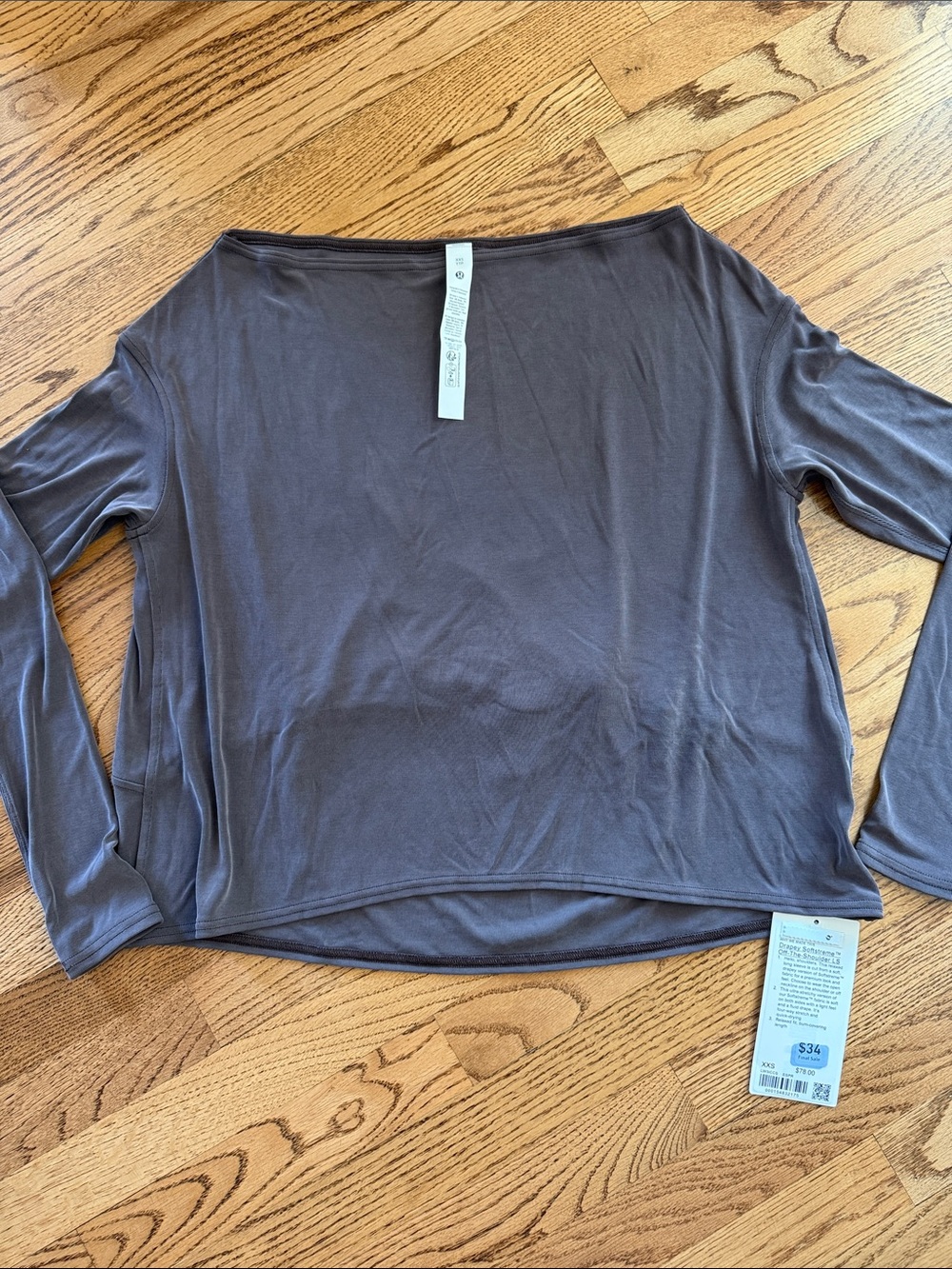 NWT Lululemon Drapery Softstreame Off the Shoulder long sleeve top